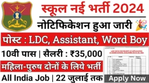 School LDC Vacancy